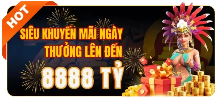 Màn hình slot game với biểu tượng nổ hũ tại 888vi19